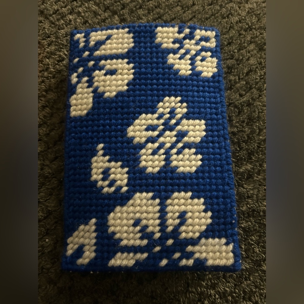 Handcrafted Blue and White Floral eyeglasses case